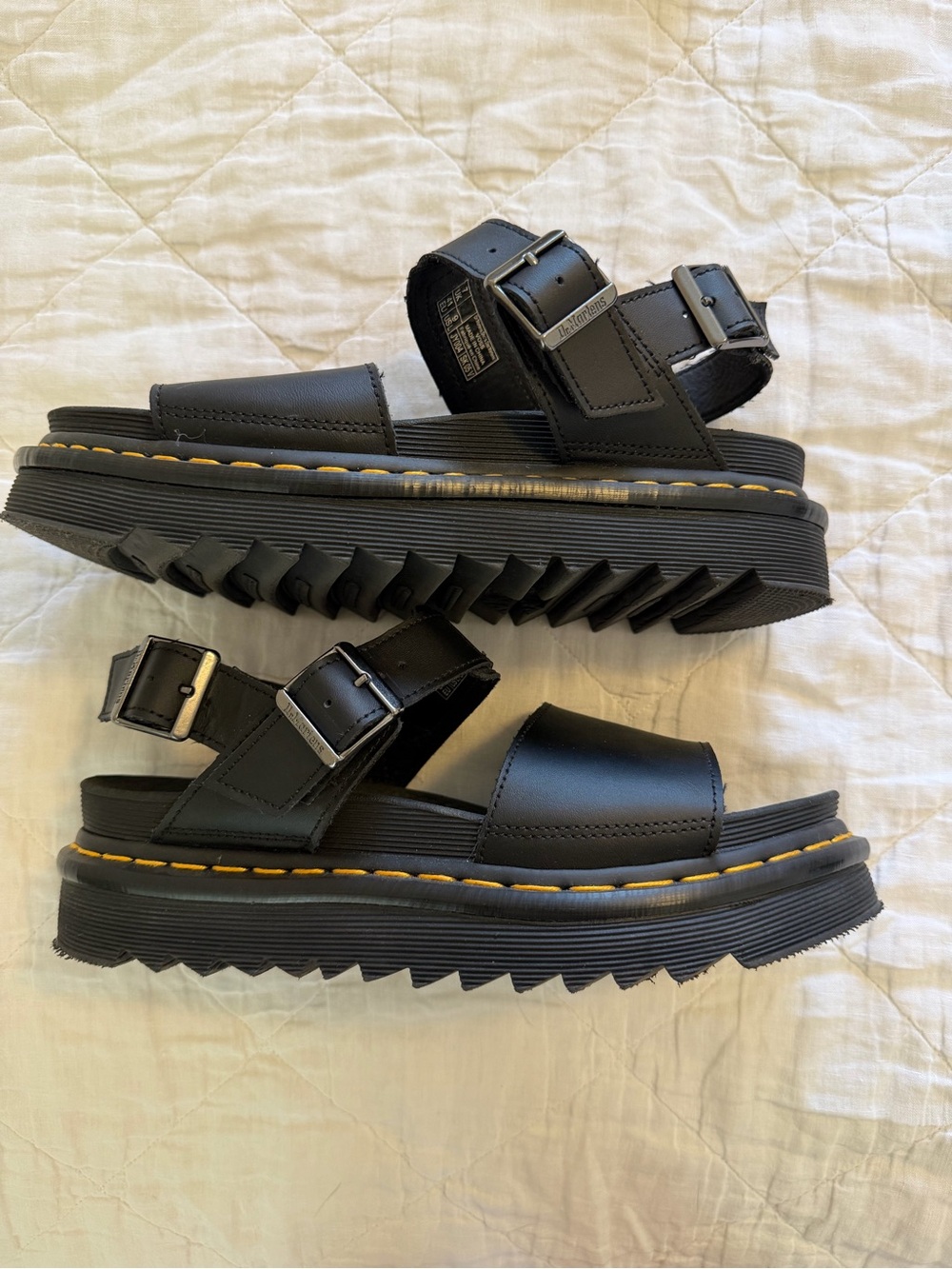 Dr. Martens Women’s Black Leather Strapped Sandals - Picture 3 of 5